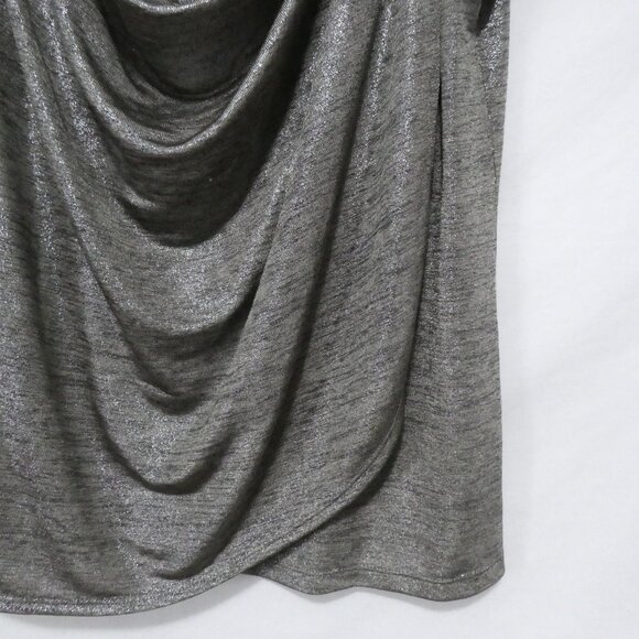 CALVIN KLEIN | large | Metallic Draped Sleeveless Top - Picture 8 of 13